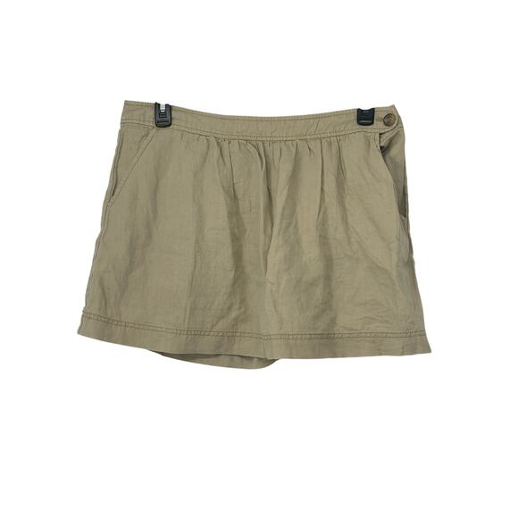 Old Navy‎ 100% Linen Skirt Size 14 Khaki Vacation Beachy Basics - Picture 1 of 4